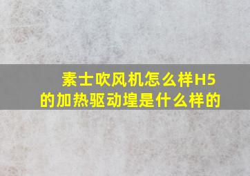 素士吹风机怎么样H5的加热驱动堭是什么样的