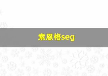 索恩格seg