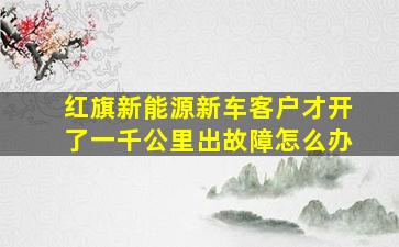 红旗新能源新车客户才开了一千公里出故障怎么办