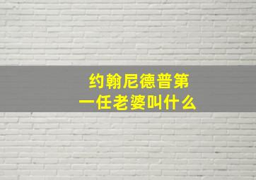 约翰尼德普第一任老婆叫什么