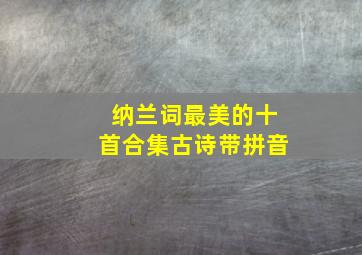 纳兰词最美的十首合集古诗带拼音