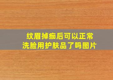 纹眉掉痂后可以正常洗脸用护肤品了吗图片