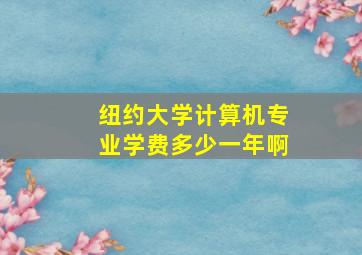 纽约大学计算机专业学费多少一年啊