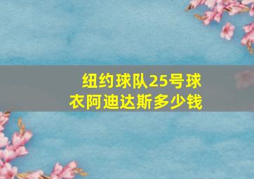 纽约球队25号球衣阿迪达斯多少钱