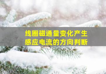 线圈磁通量变化产生感应电流的方向判断