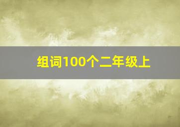 组词100个二年级上