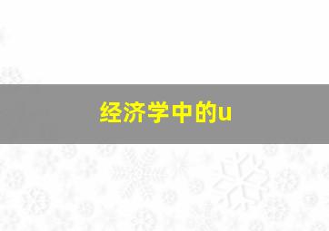 经济学中的u