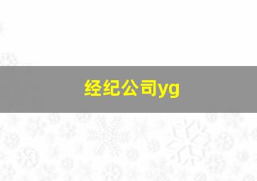 经纪公司yg