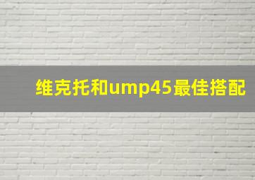 维克托和ump45最佳搭配