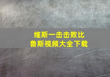 维斯一击击败比鲁斯视频大全下载