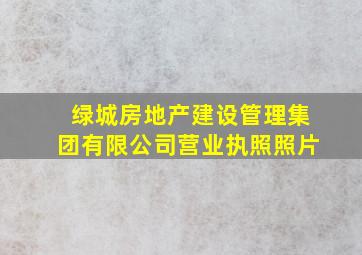 绿城房地产建设管理集团有限公司营业执照照片