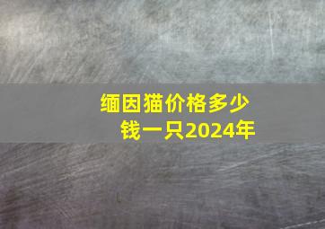 缅因猫价格多少钱一只2024年