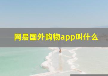 网易国外购物app叫什么