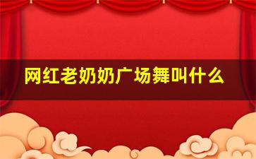 网红老奶奶广场舞叫什么