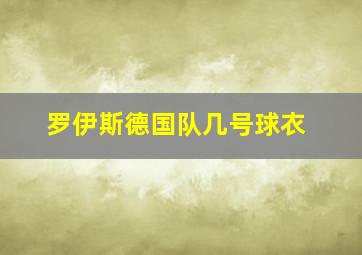 罗伊斯德国队几号球衣