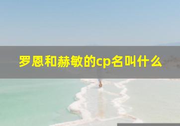 罗恩和赫敏的cp名叫什么