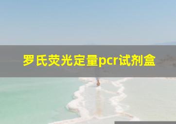 罗氏荧光定量pcr试剂盒