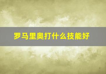 罗马里奥打什么技能好