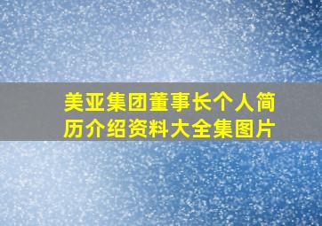 美亚集团董事长个人简历介绍资料大全集图片