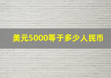 美元5000等于多少人民币