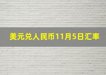 美元兑人民币11月5日汇率