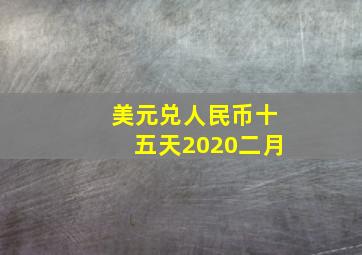 美元兑人民币十五天2020二月