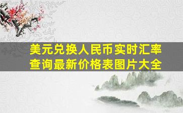 美元兑换人民币实时汇率查询最新价格表图片大全