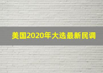 美国2020年大选最新民调