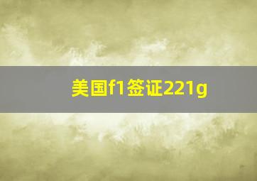 美国f1签证221g