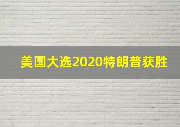 美国大选2020特朗普获胜