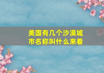 美国有几个沙漠城市名称叫什么来着