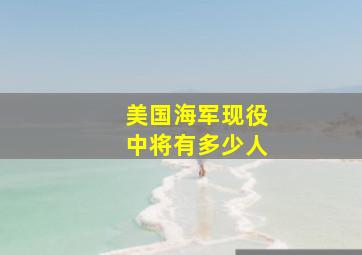 美国海军现役中将有多少人