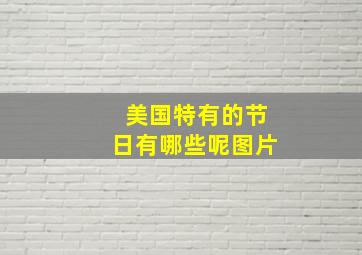 美国特有的节日有哪些呢图片