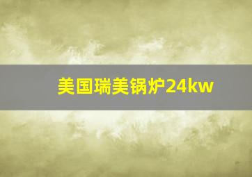 美国瑞美锅炉24kw