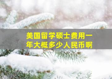 美国留学硕士费用一年大概多少人民币啊