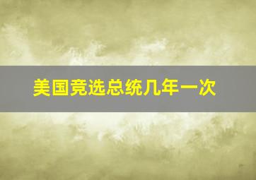 美国竞选总统几年一次