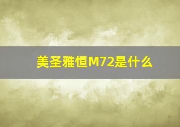 美圣雅恒M72是什么