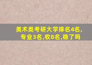 美术类考研大学排名4名,专业3名,收8名,稳了吗