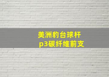 美洲豹台球杆p3碳纤维前支