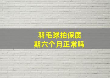 羽毛球拍保质期六个月正常吗