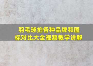 羽毛球拍各种品牌和图标对比大全视频教学讲解