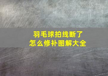 羽毛球拍线断了怎么修补图解大全