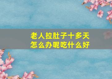 老人拉肚子十多天怎么办呢吃什么好