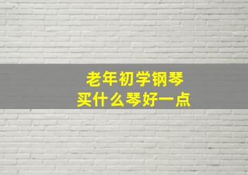 老年初学钢琴买什么琴好一点