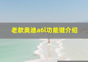 老款奥迪a6l功能键介绍