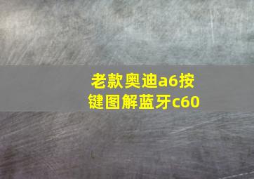 老款奥迪a6按键图解蓝牙c60