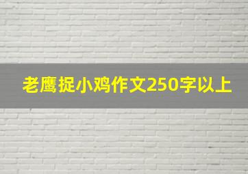 老鹰捉小鸡作文250字以上