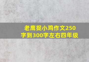 老鹰捉小鸡作文250字到300字左右四年级