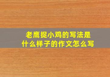 老鹰捉小鸡的写法是什么样子的作文怎么写