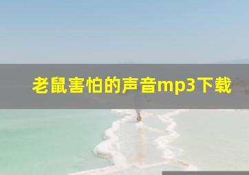 老鼠害怕的声音mp3下载